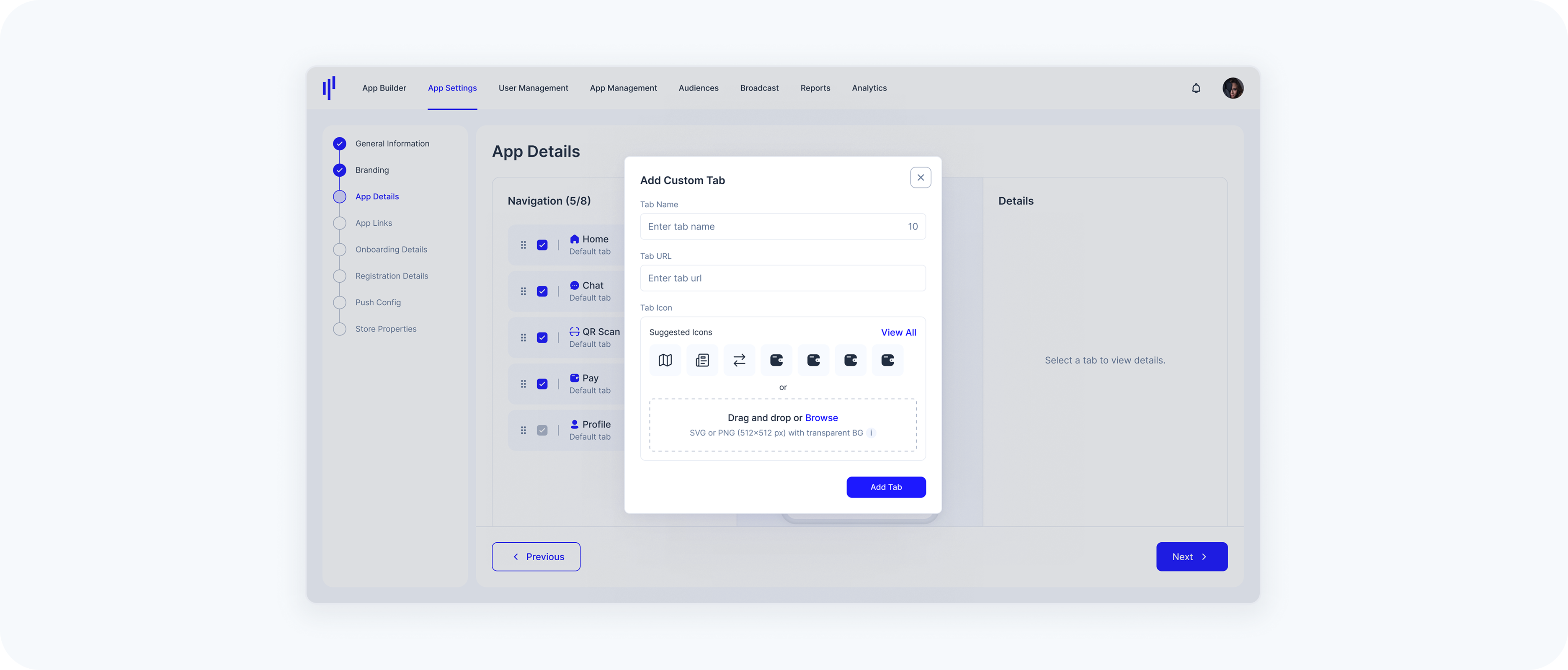Add Custom Tabs